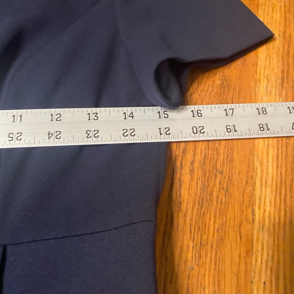 Calvin Klein Navy Fit & Flare Short Sleeve Dress Size 4 - Picture 6 of 7